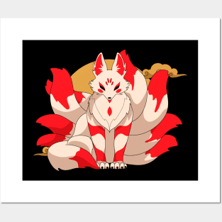 Kitsune fox Posters and Art